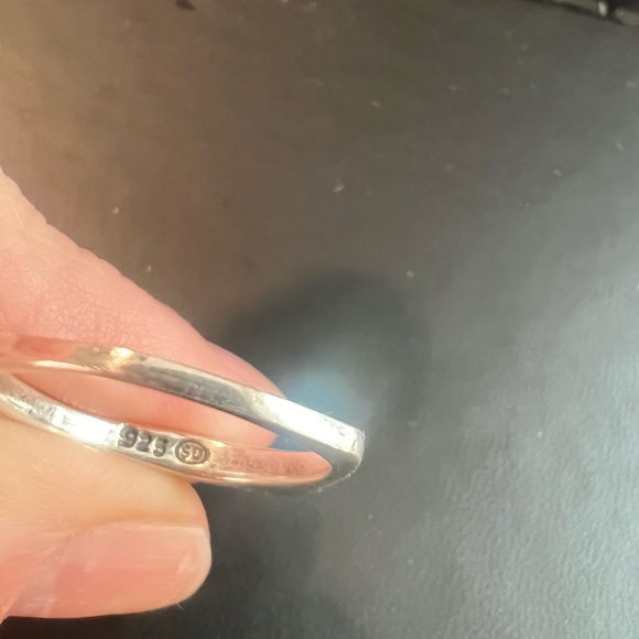 Gorgeous Malachite inlay bar ring size 8 .925 sterling silver. Same day ship! - Picture 3 of 8